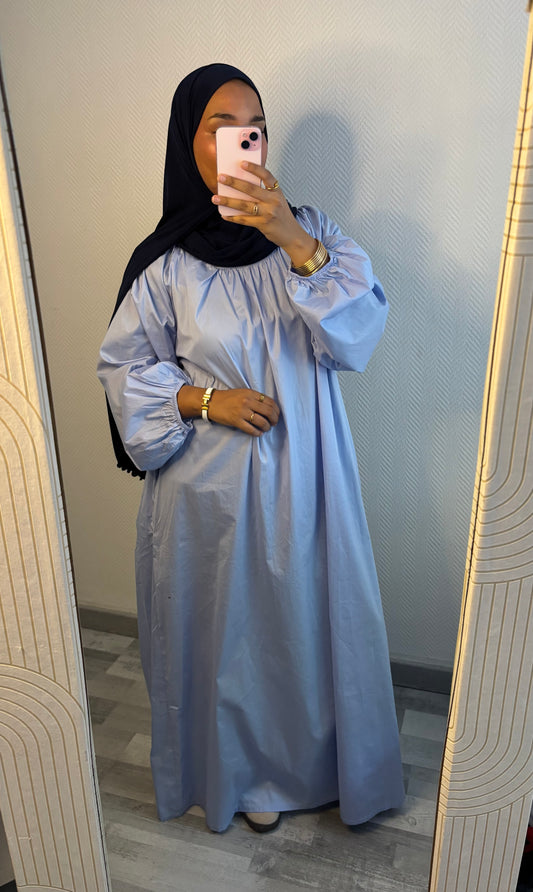 ROBE POPELINE • BLEU