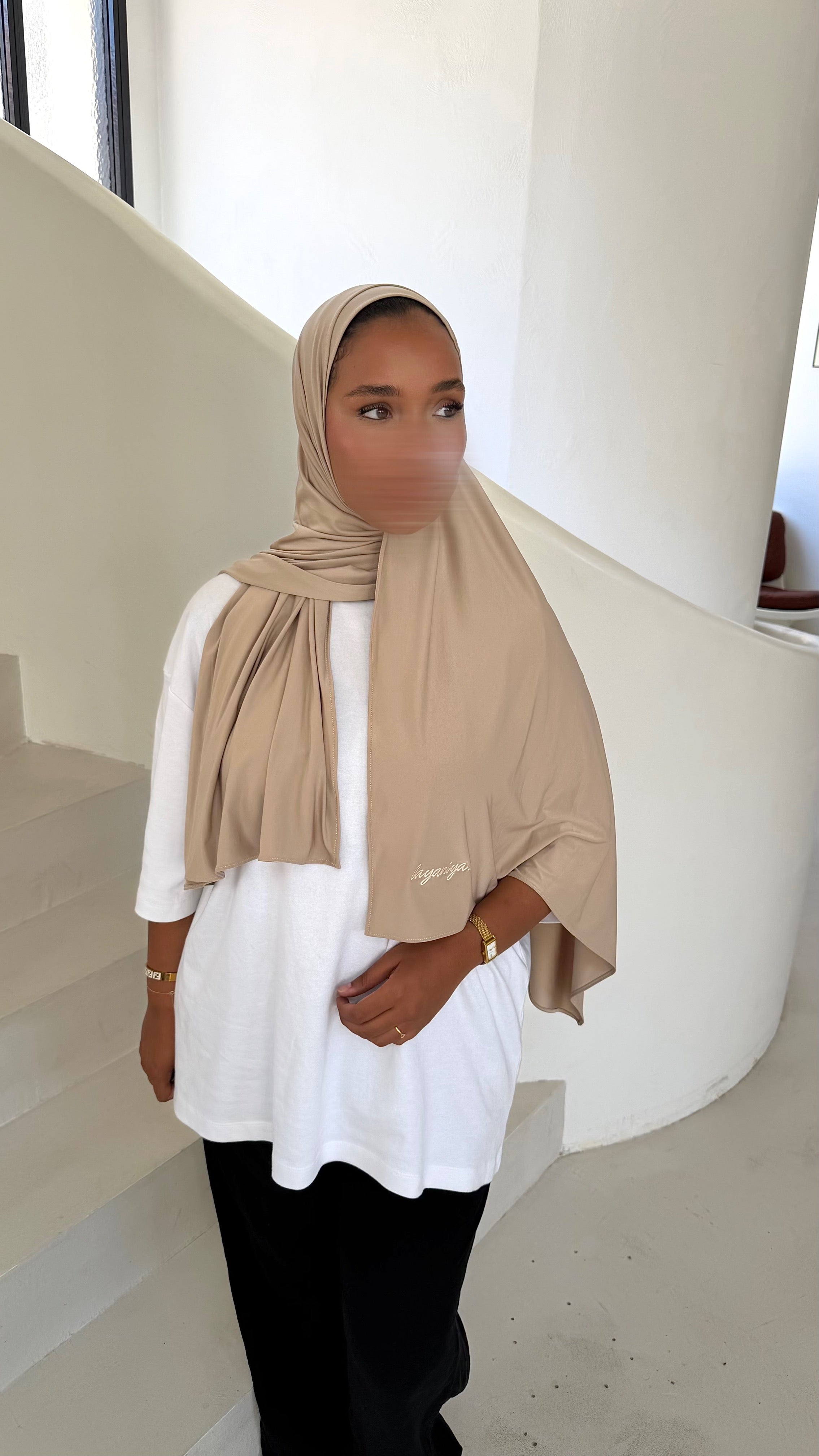 HIJAB JERSEY LIQUID • KHAKI