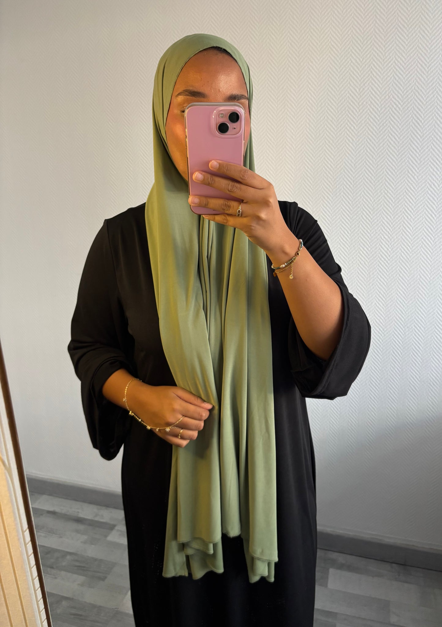 VOILE EN JERSEY PREMIUM • VERT SAUGE