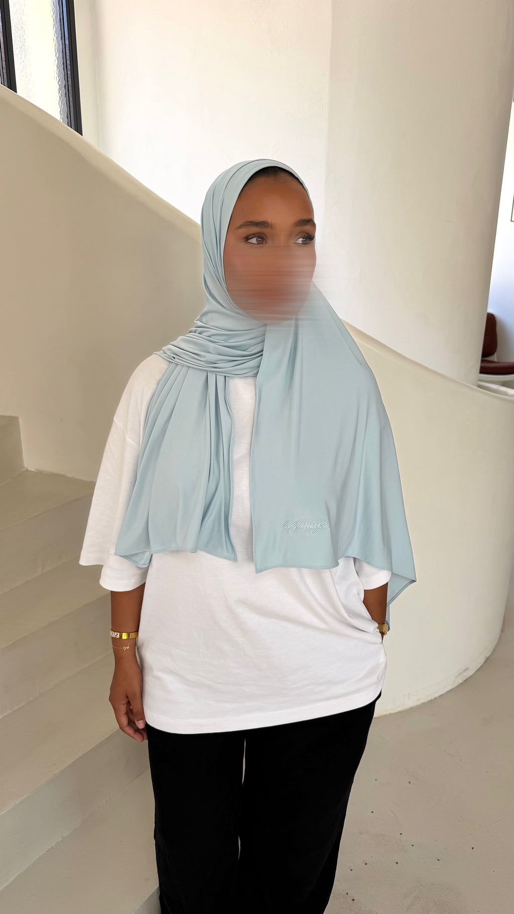 HIJAB JERSEY LIQUID • BABY BLUE