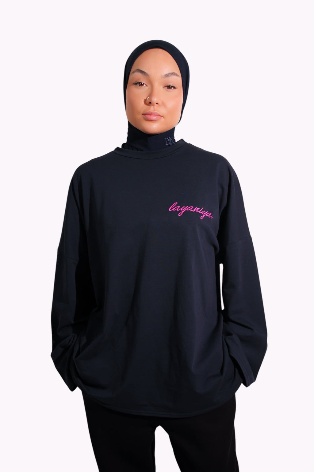 T-SHIRT SIGNATURE • MARINE / ROSE