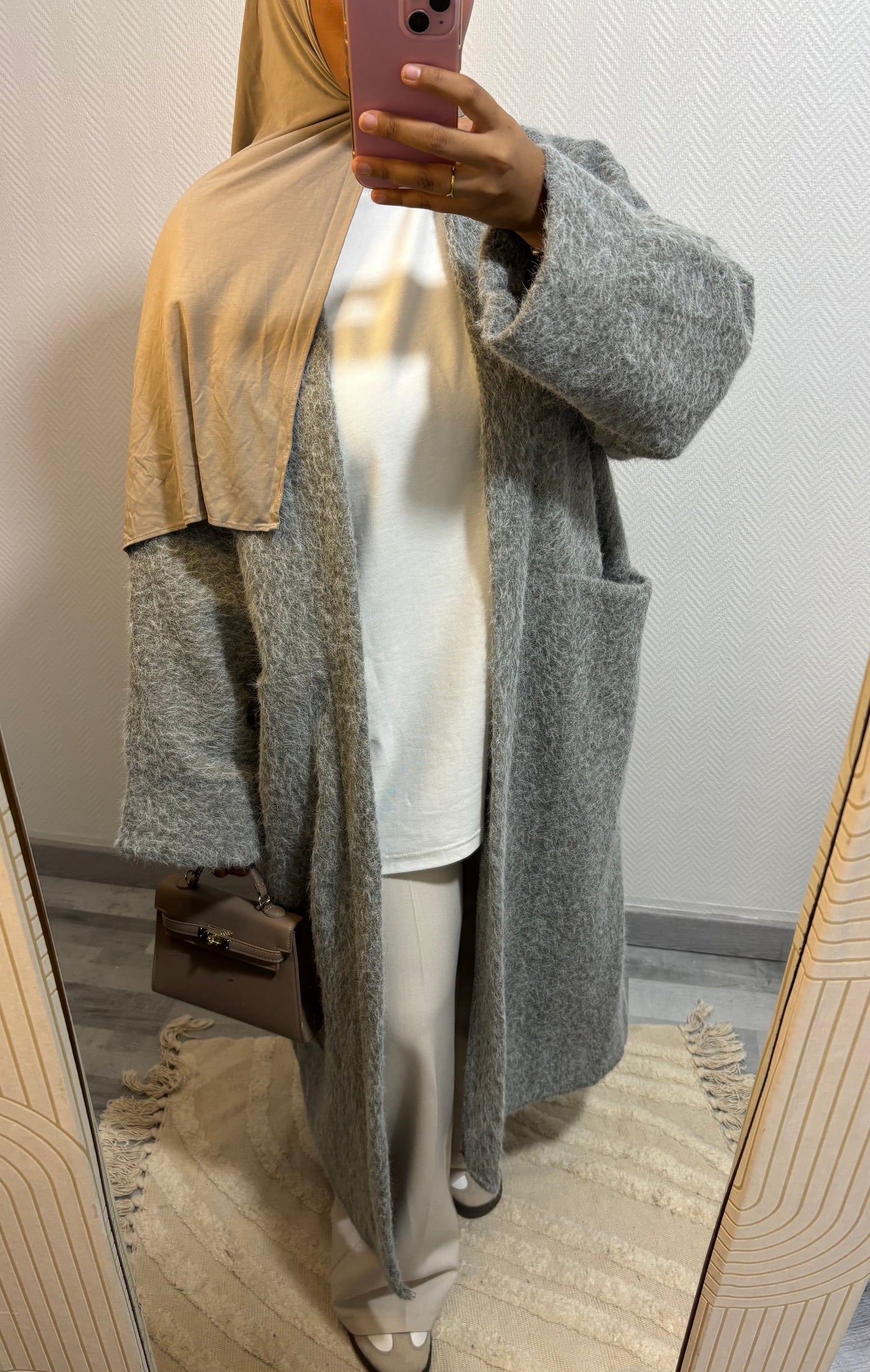 MANTEAU OVERSIZE • GRIS