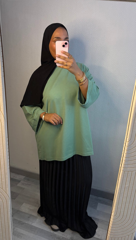 T-SHIRT OVERSIZE • VERT SAUGE