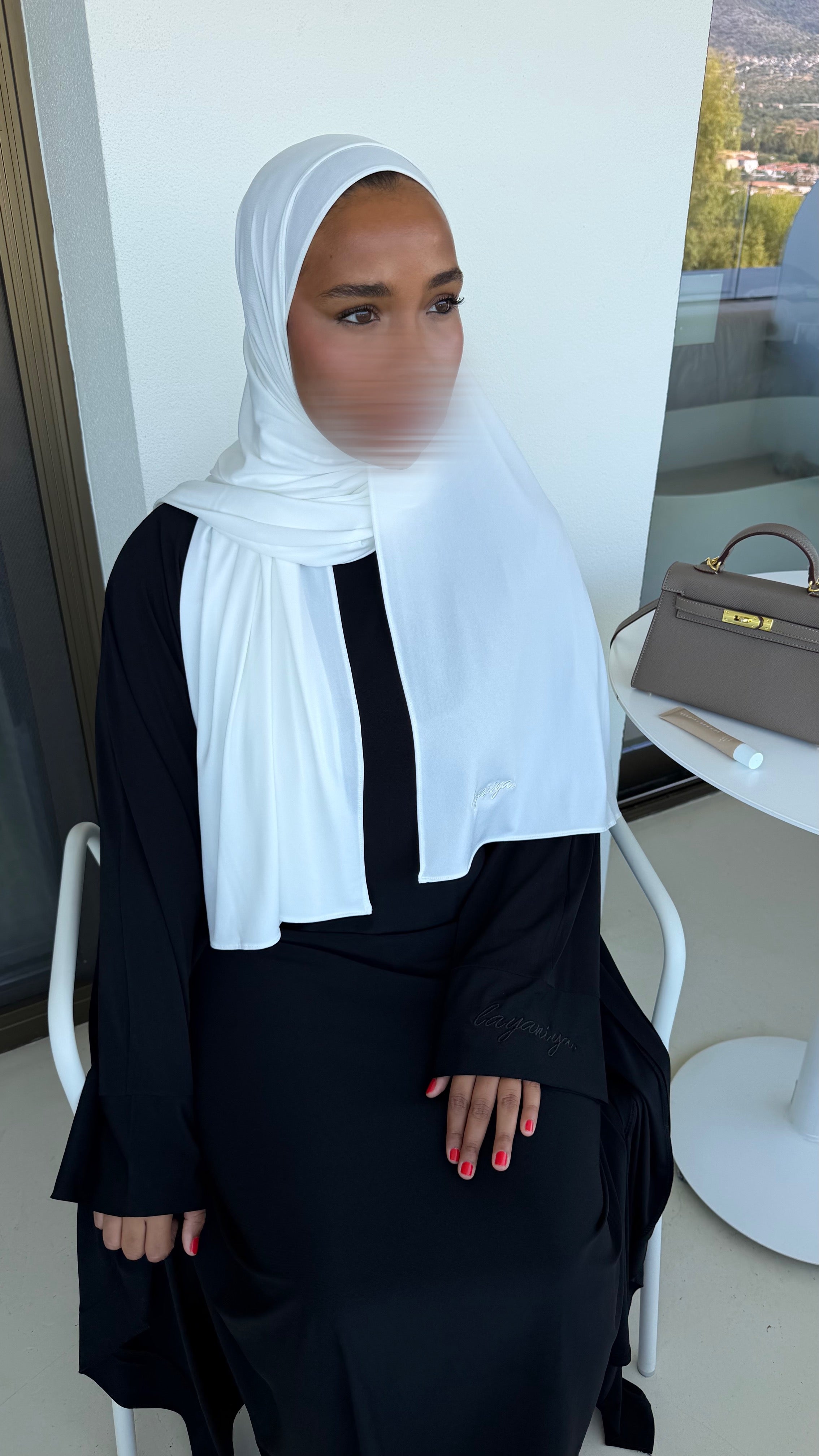 HIJAB JERSEY PREMIUM • BLANC