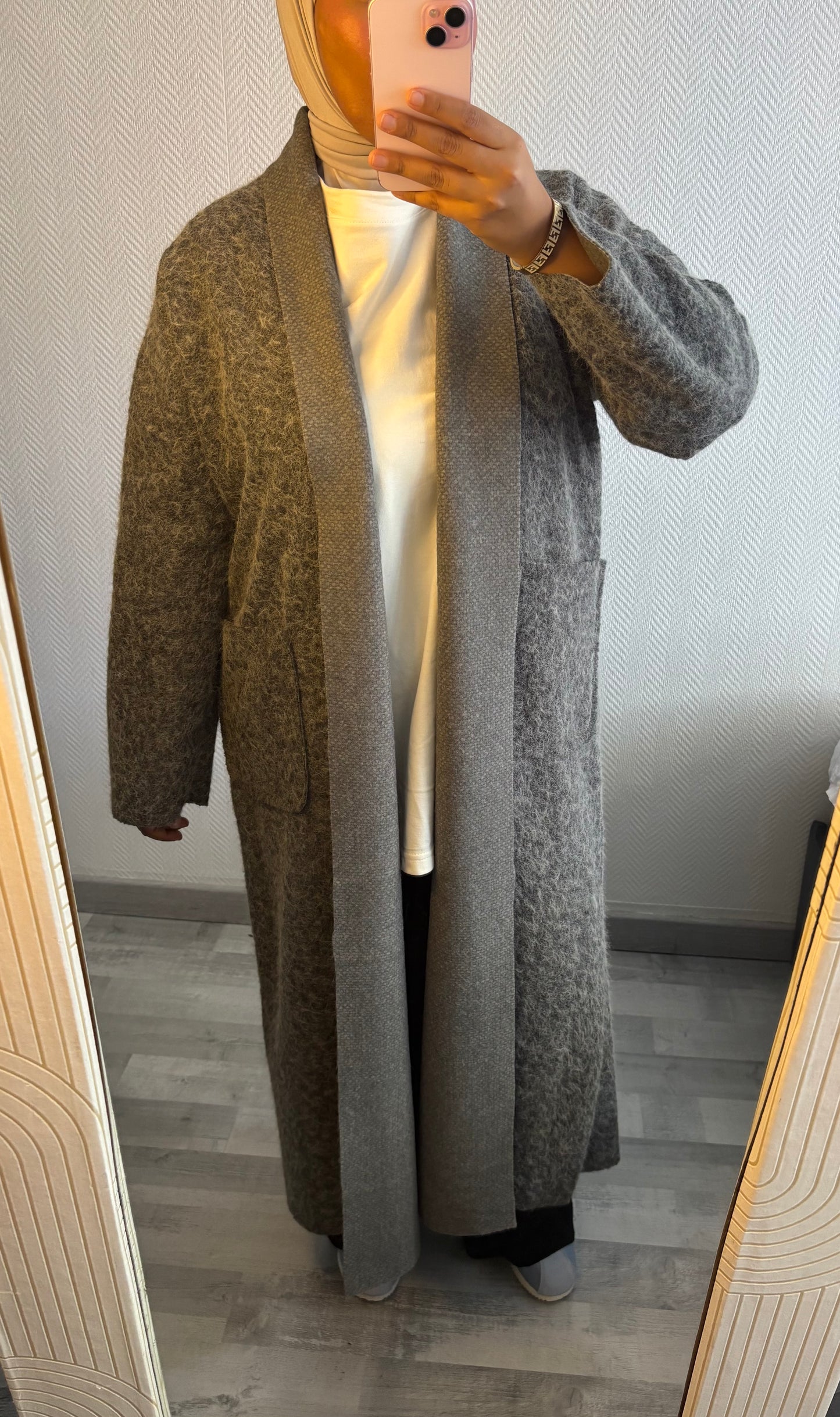 MANTEAU À POCHES • GRIS