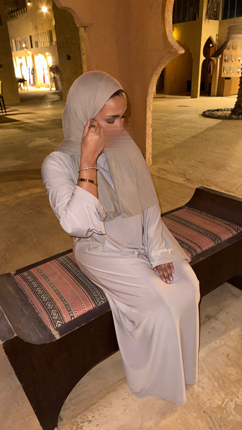 ABAYA JERSEY PREMIUM • GREIGE
