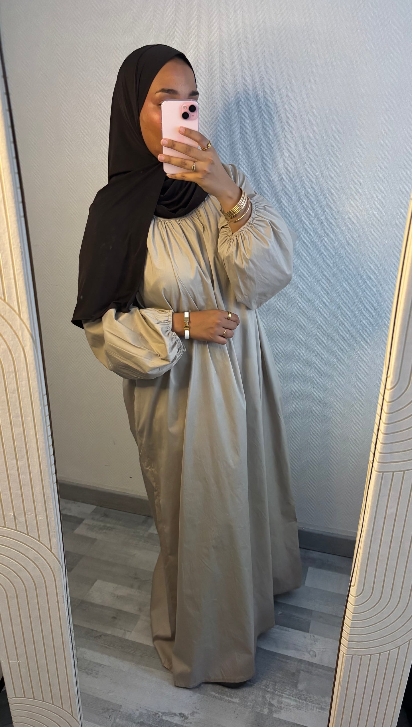 ROBE POPELINE • TAUPE