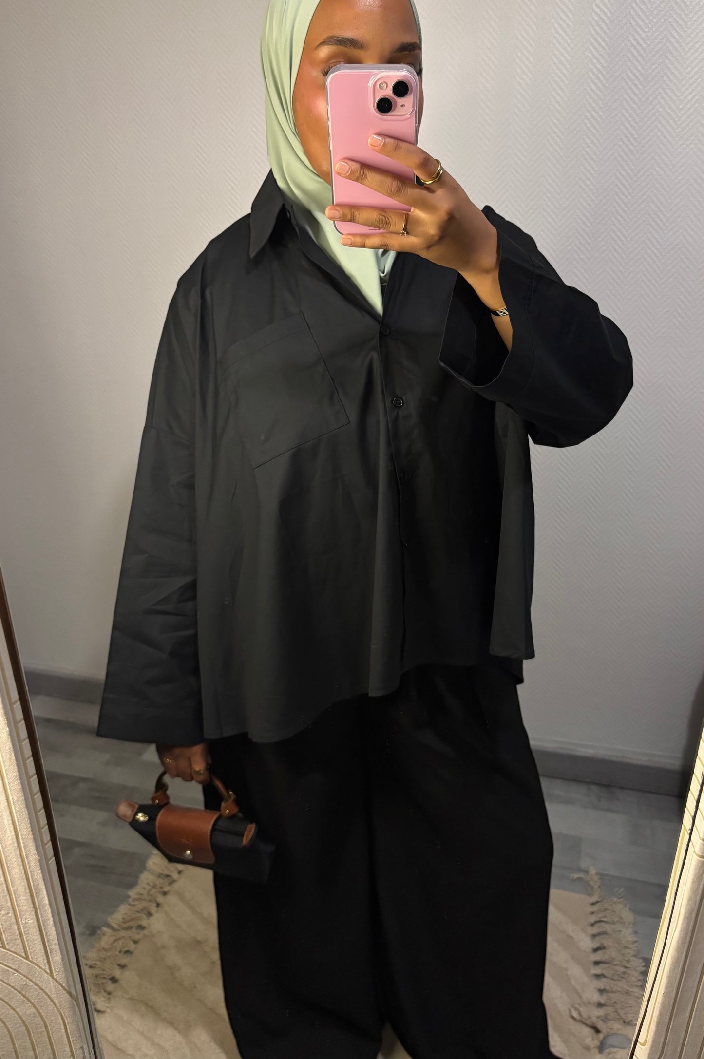 CHEMISE OVERSIZE • NOIR