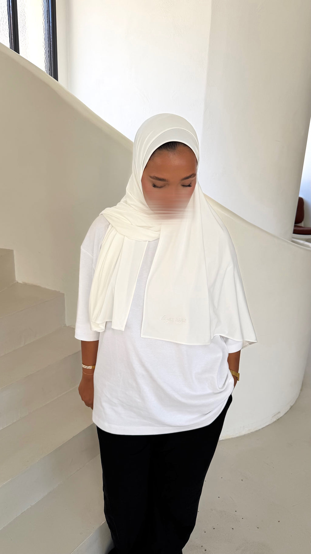 HIJAB JERSEY LIQUID • BLANC