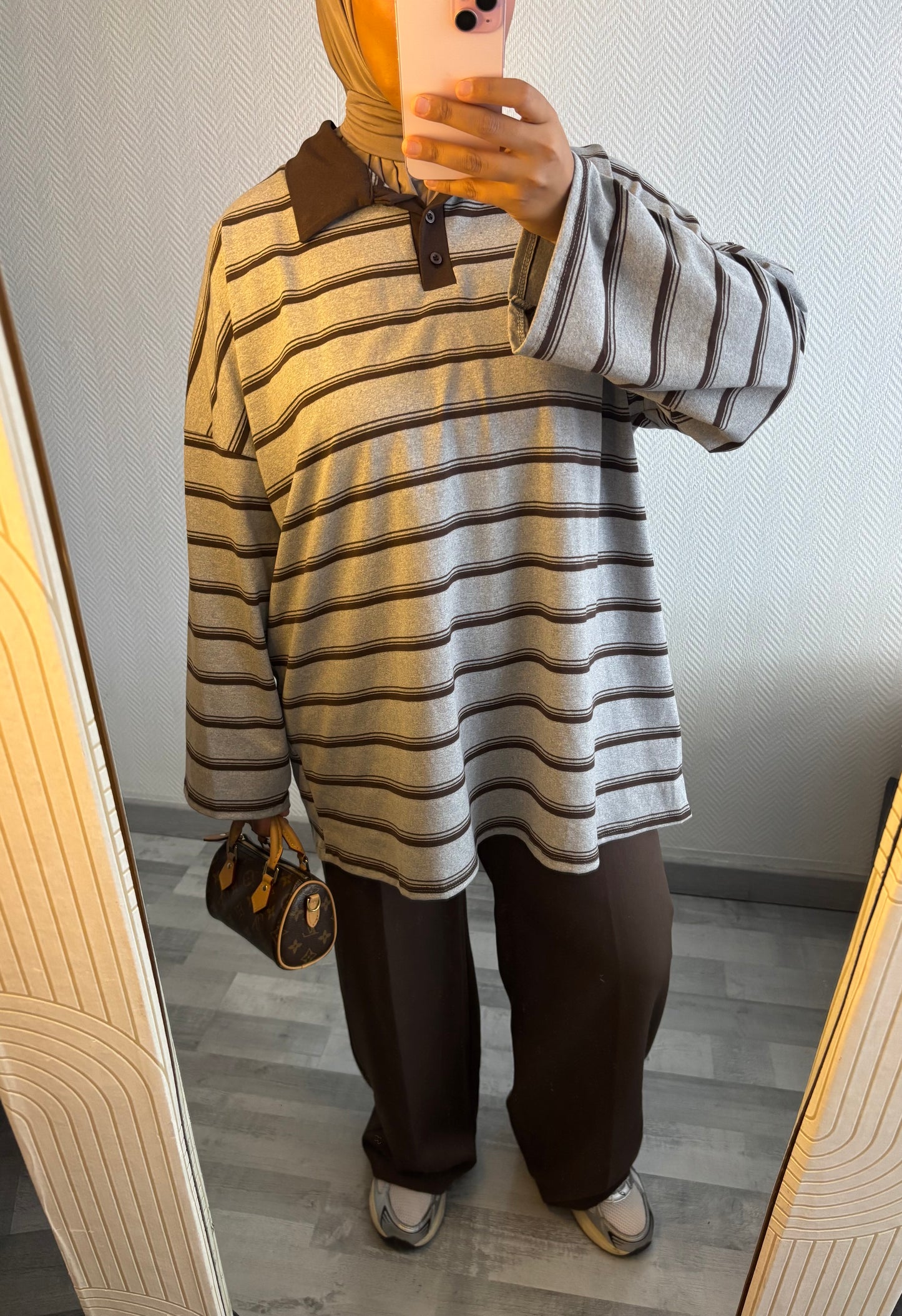 TOP MARINIÈRES • GRIS ET MARRON