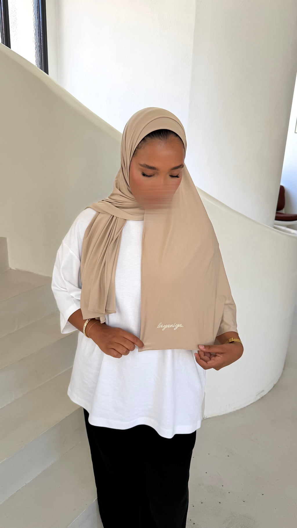 HIJAB JERSEY LIQUID • KHAKI