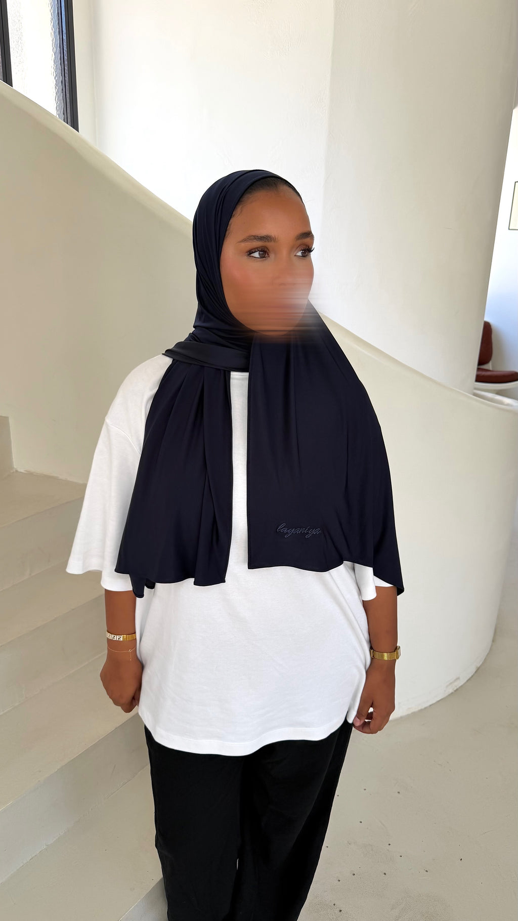 HIJAB JERSEY LIQUID • MARINE