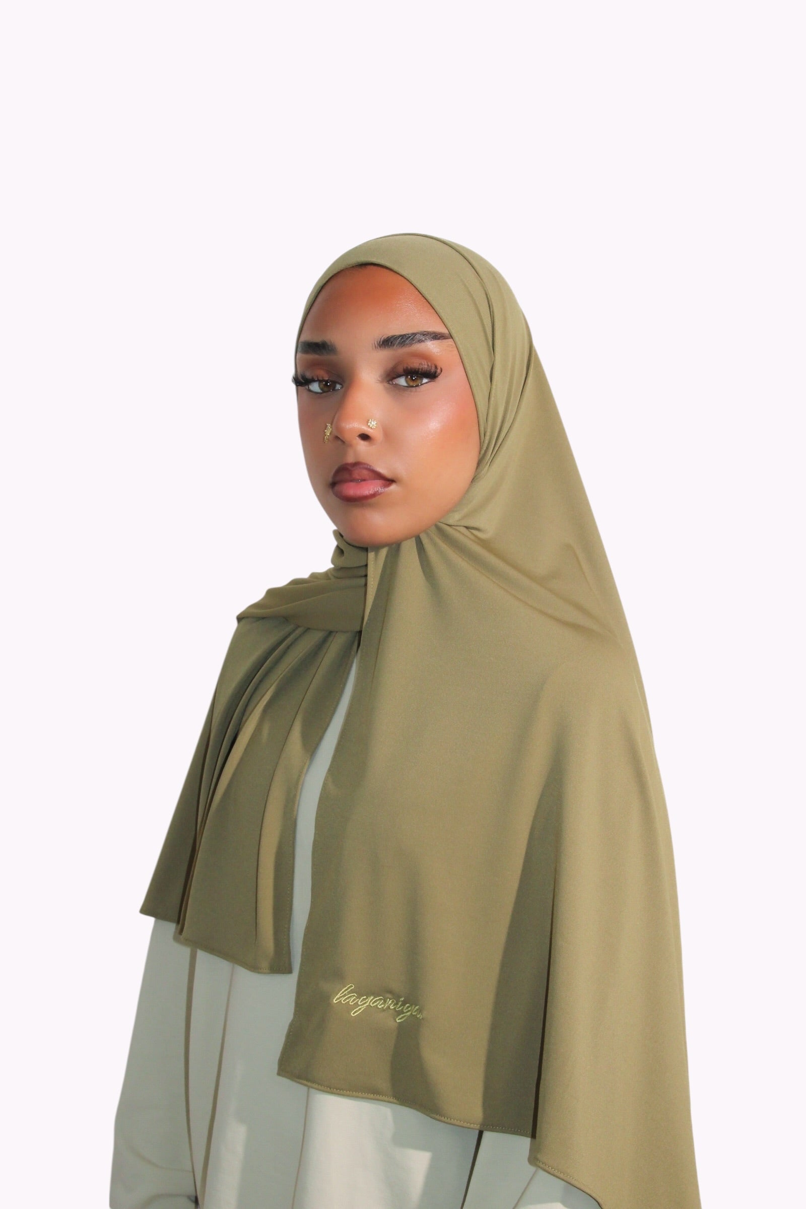 HIJAB JERSEY PREMIUM • OLIVE