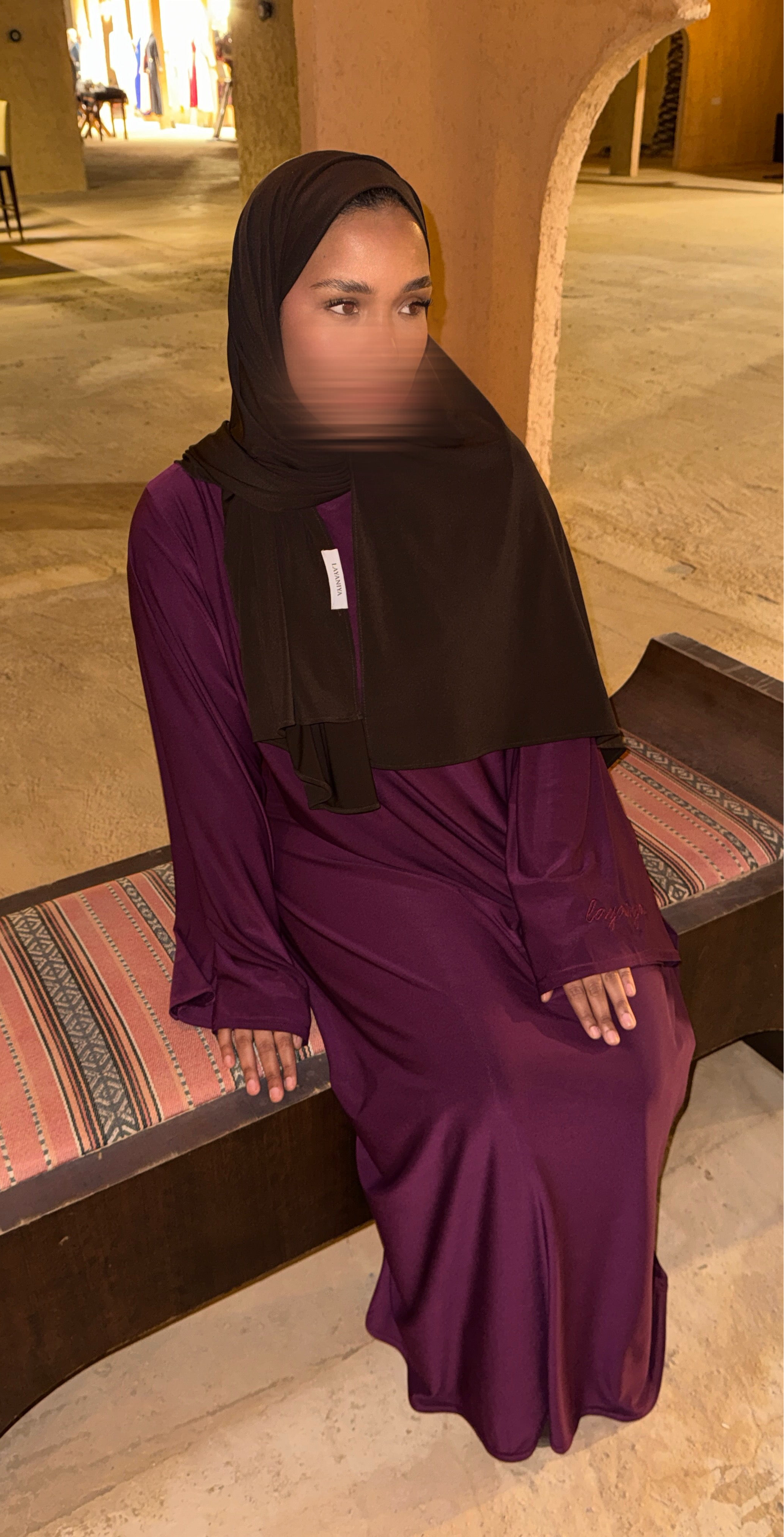 ABAYA JERSEY PREMIUM • PRUNE
