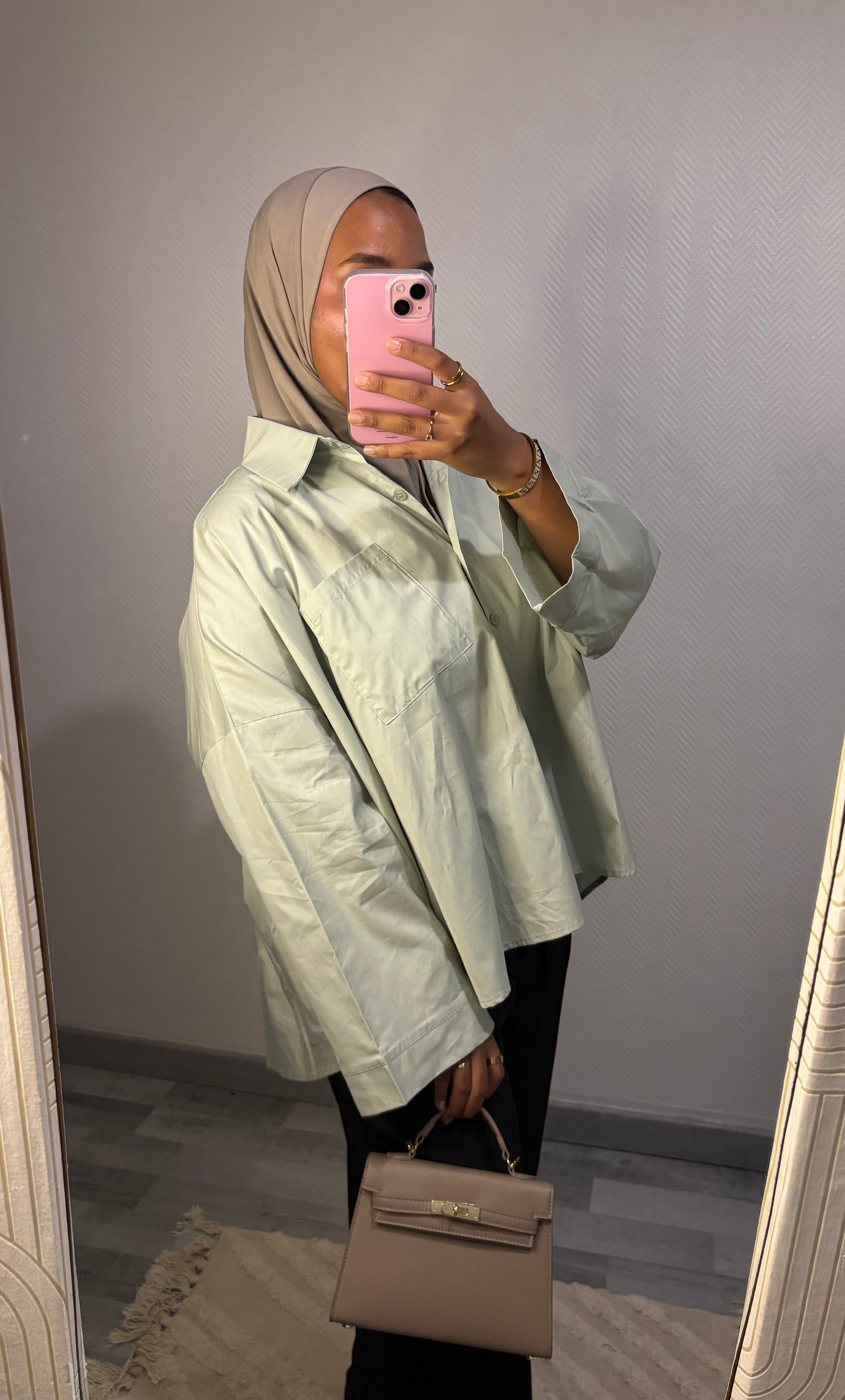 CHEMISE OVERSIZE • VERT D’EAU