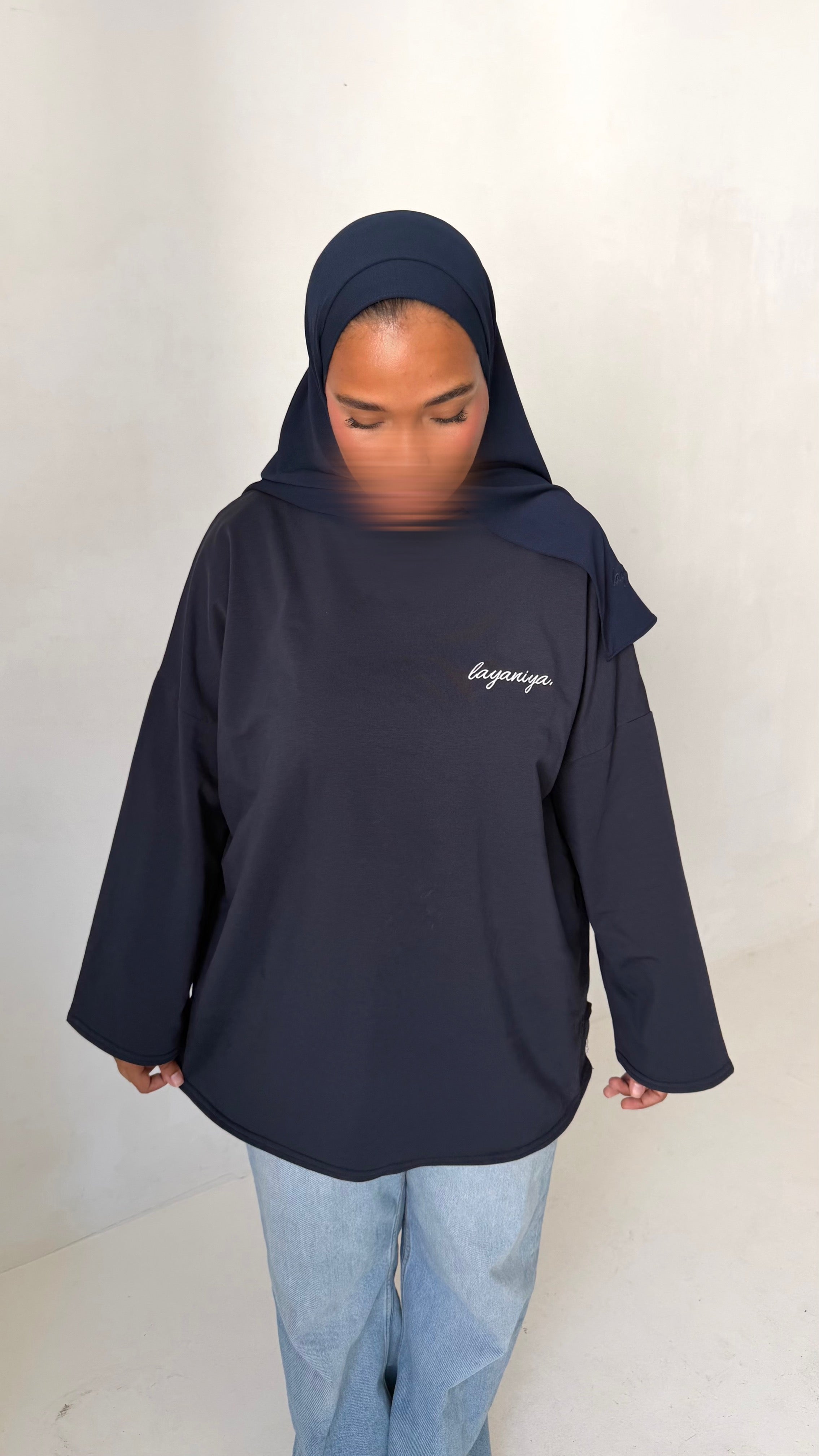 T-SHIRT SIGNATURE • MARINE / BLANC