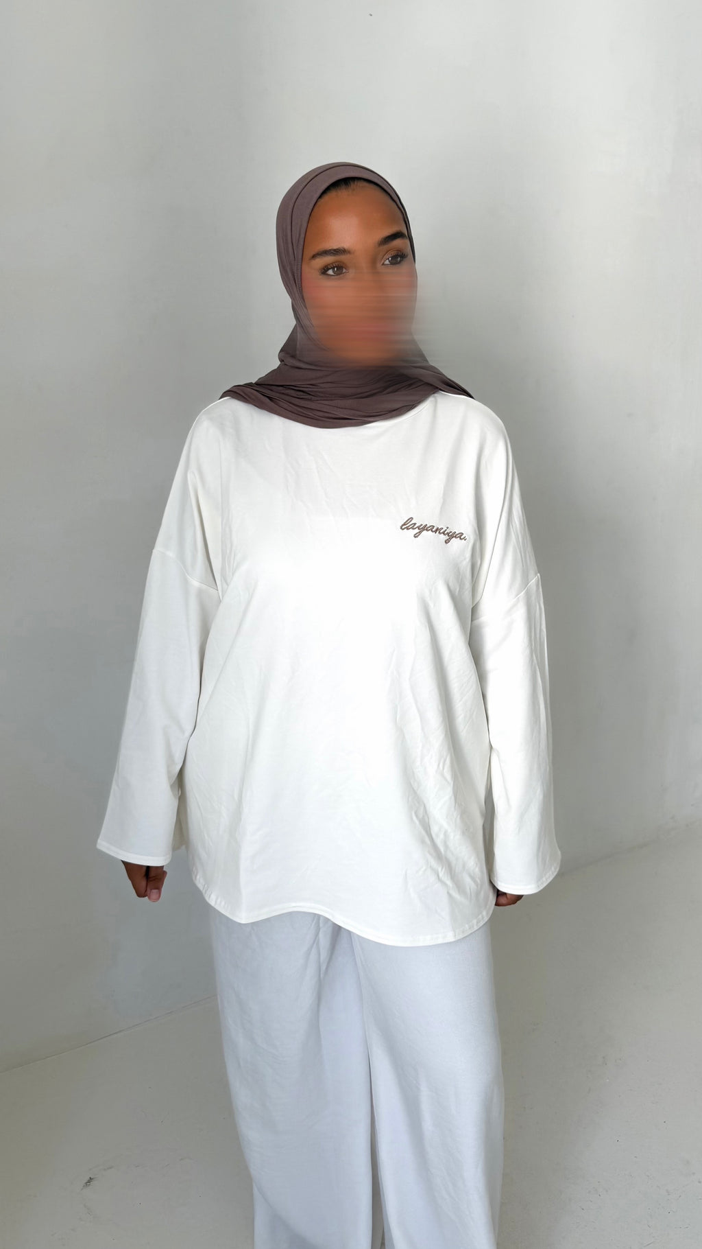 T-SHIRT SIGNATURE • BLANC / TAUPE