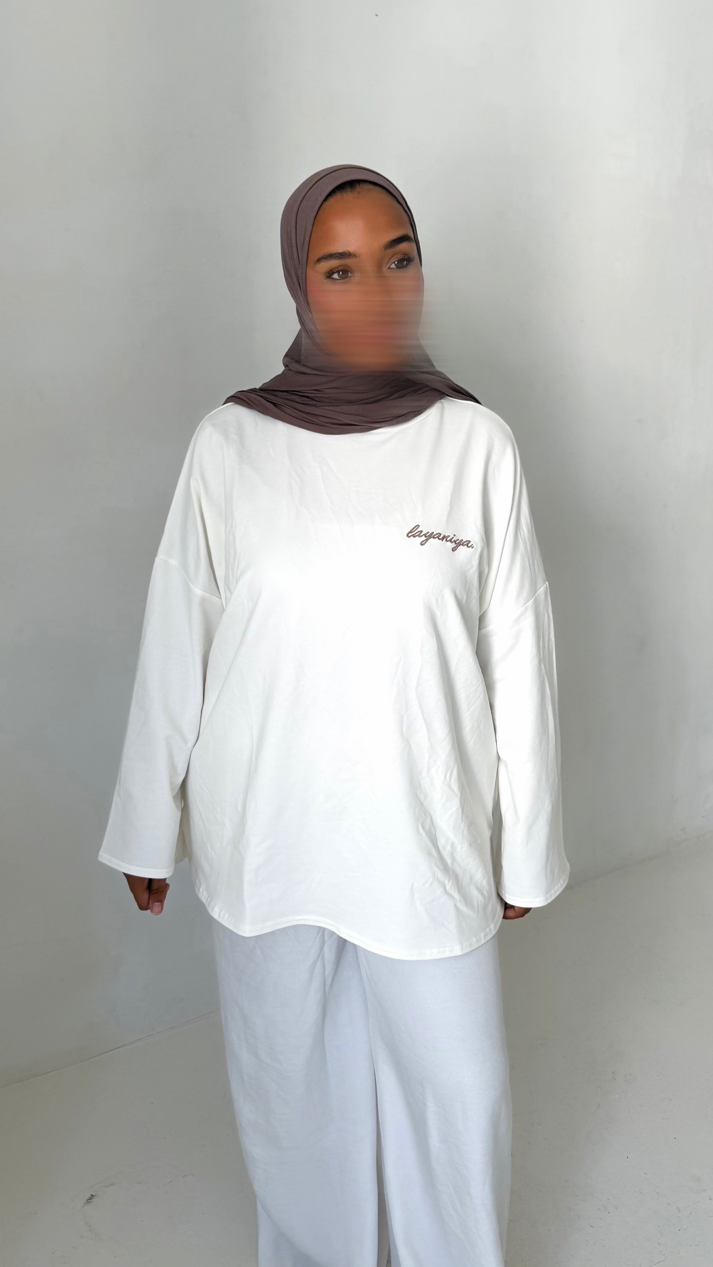 T-SHIRT SIGNATURE • BLANC / TAUPE