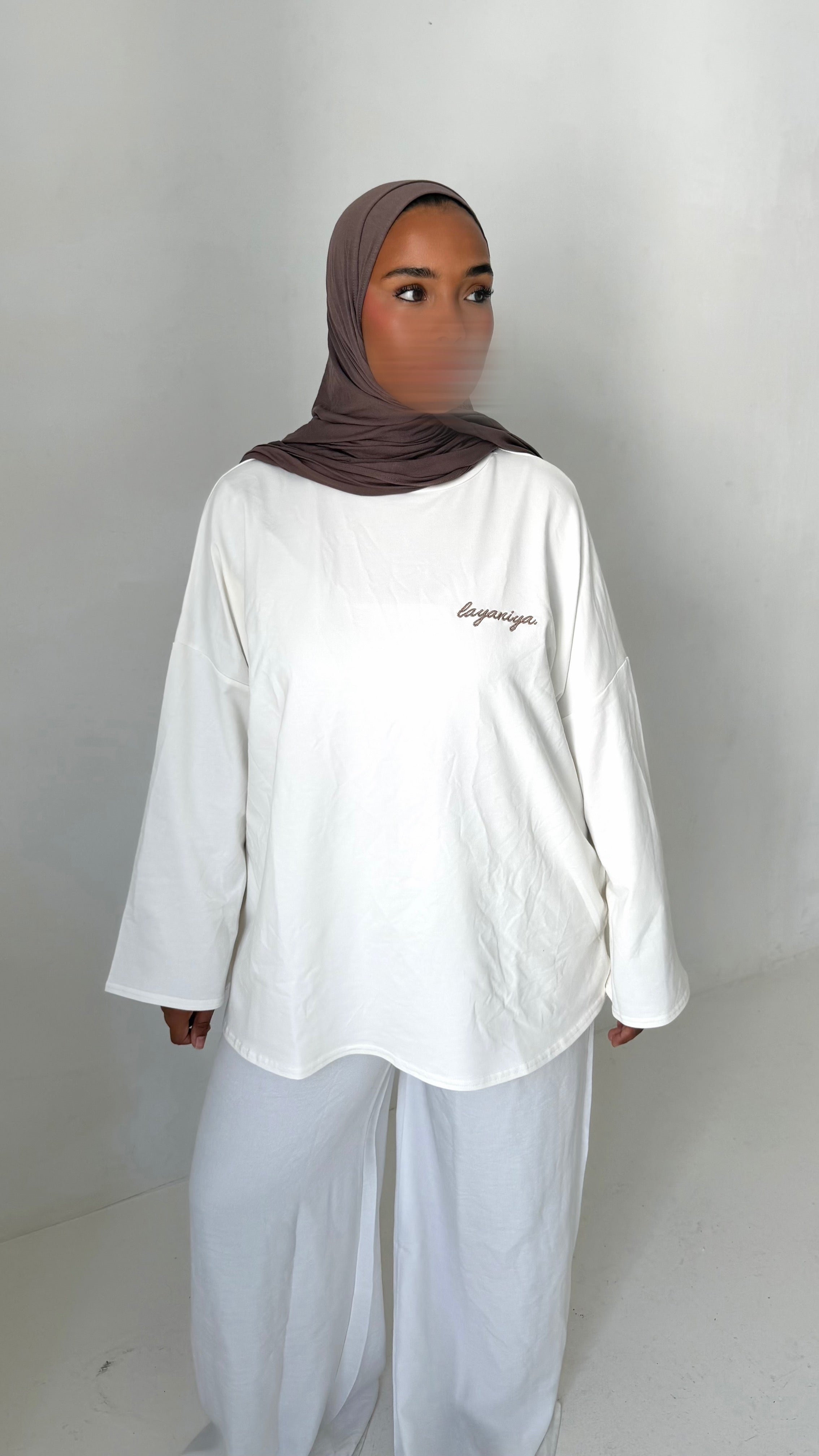 T-SHIRT SIGNATURE • BLANC / TAUPE