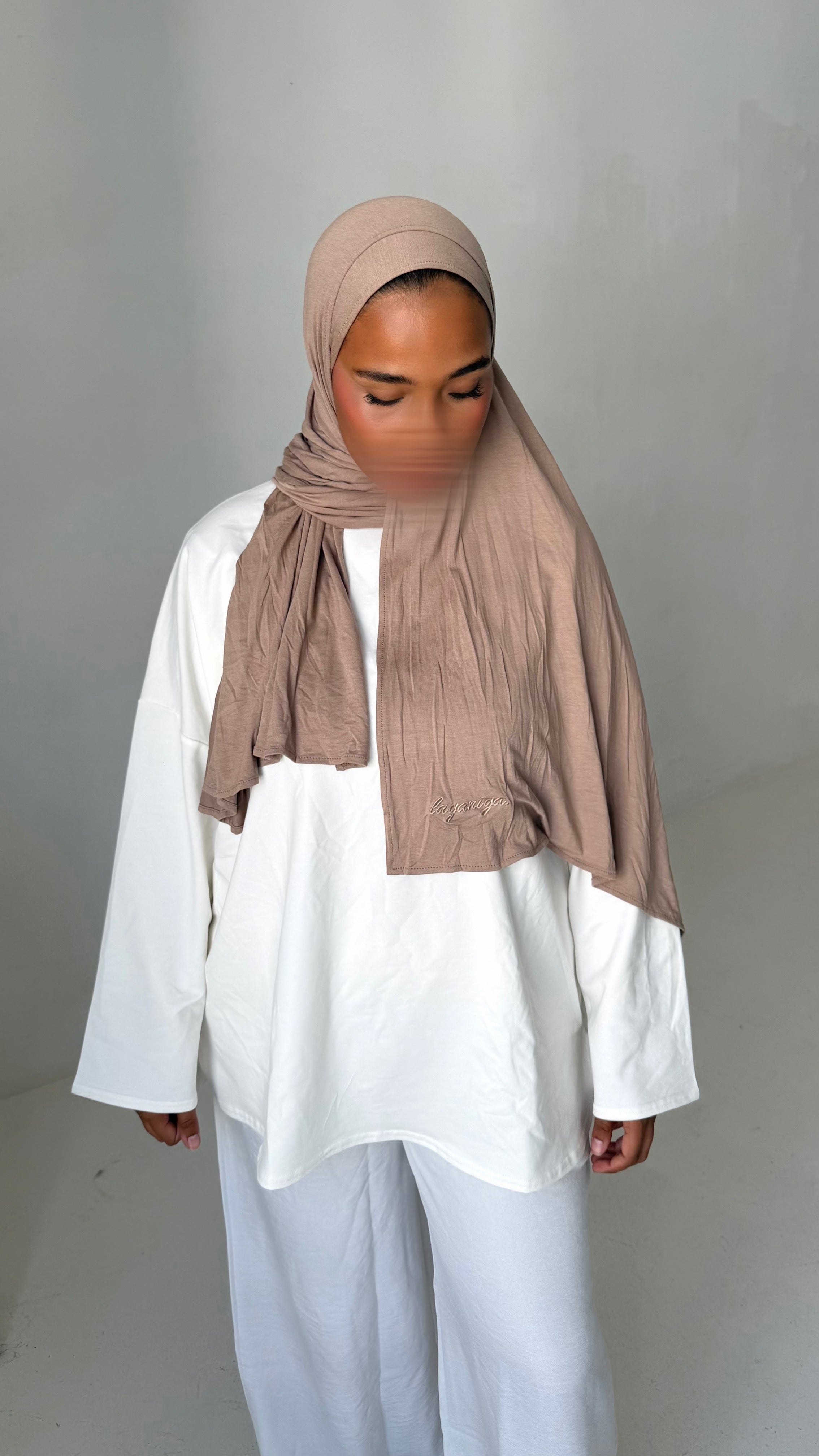 HIJAB JERSEY BAMBOO • NOISETTE
