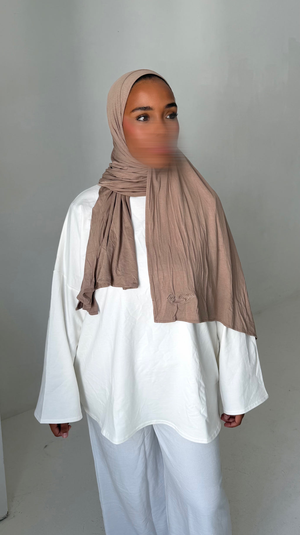 HIJAB JERSEY BAMBOO • NOISETTE