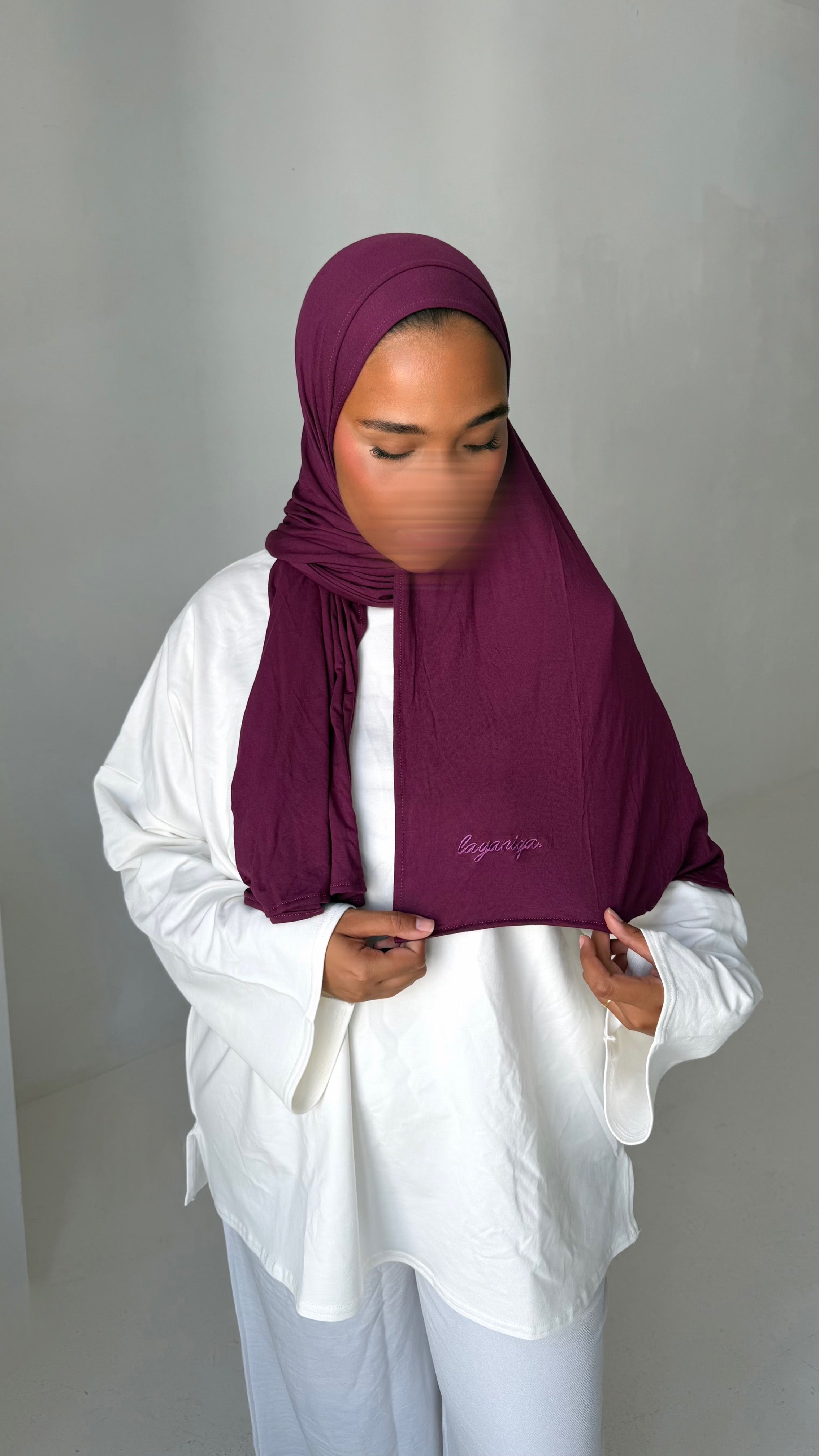HIJAB JERSEY BAMBOO • PRUNE