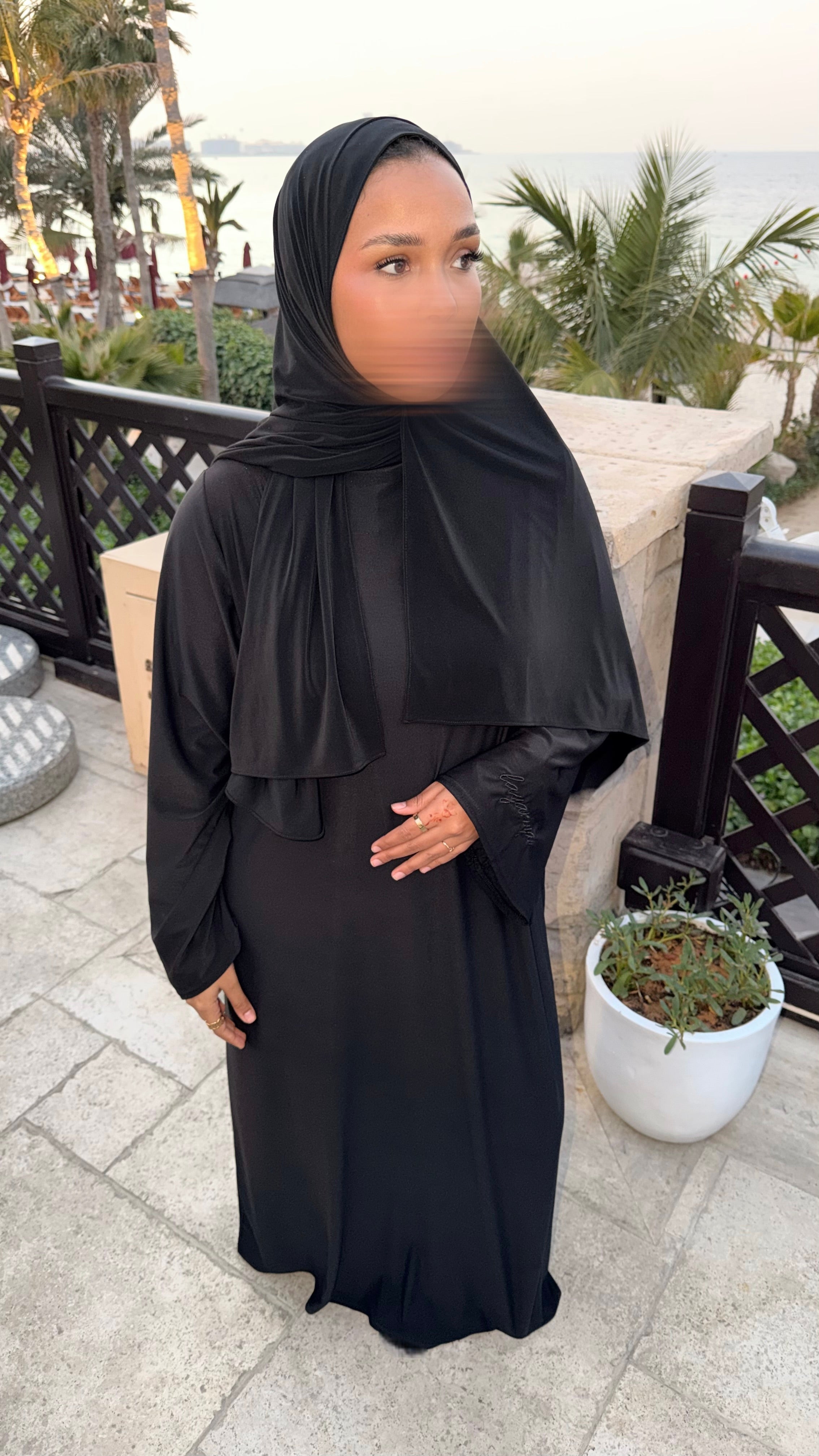 ABAYA JERSEY PREMIUM • NOIR