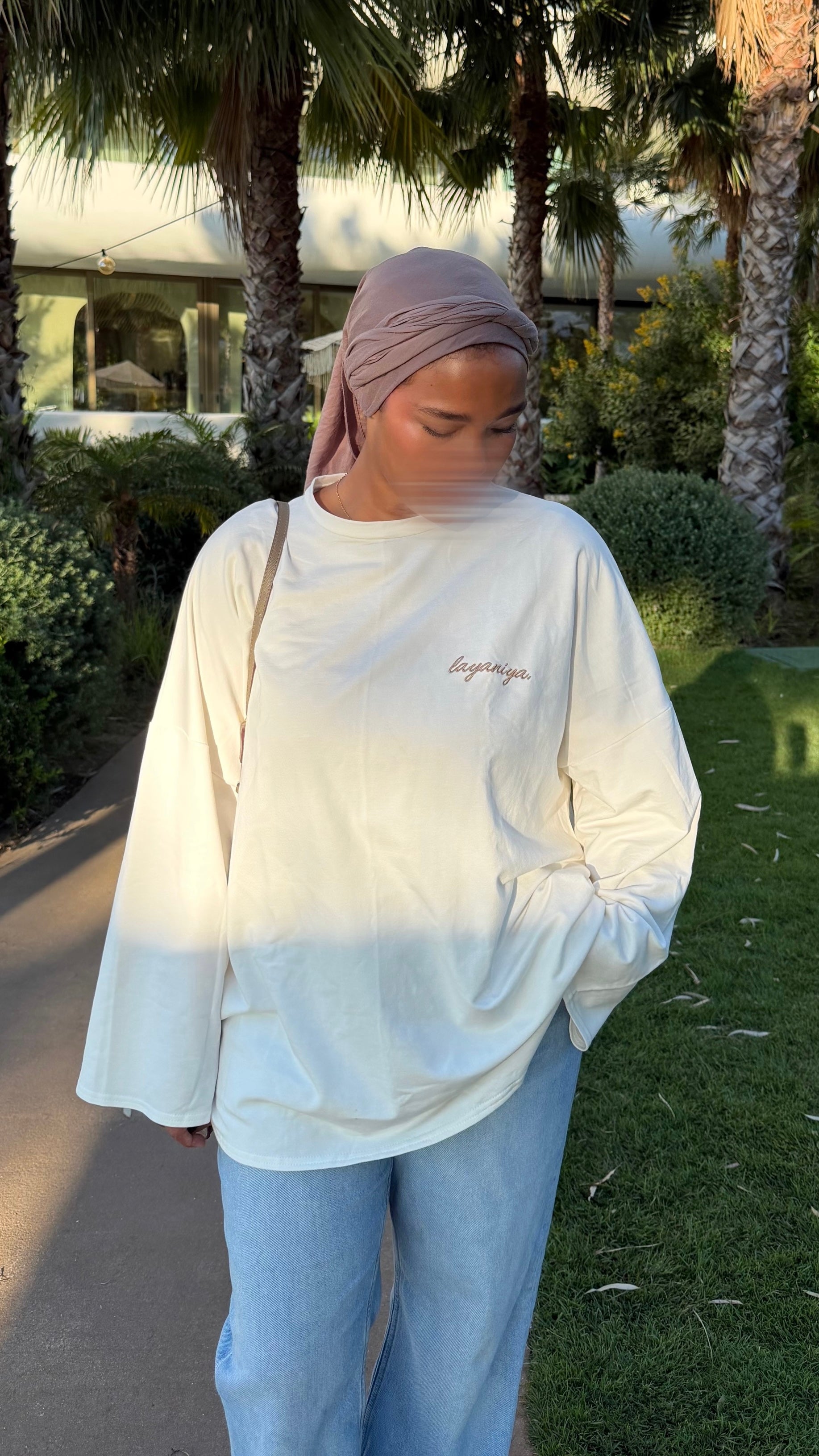 T-SHIRT SIGNATURE • BLANC / TAUPE