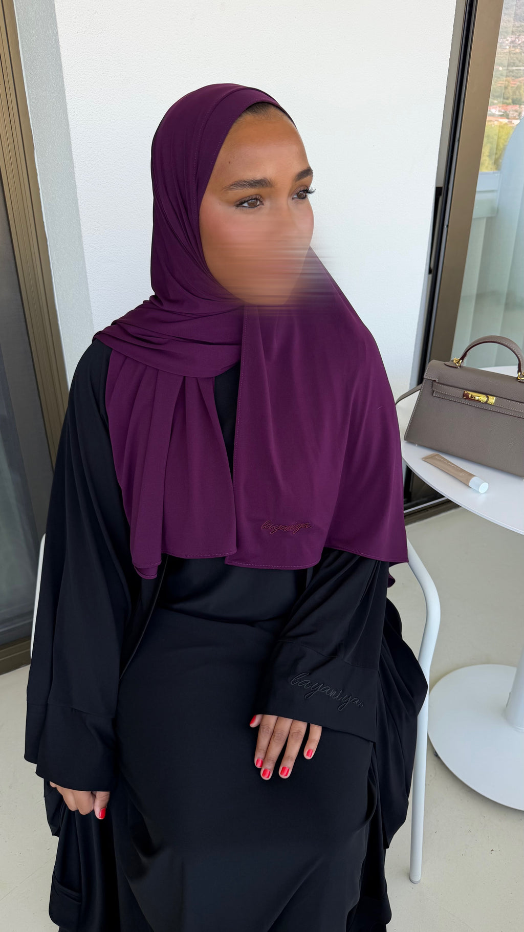 HIJAB JERSEY PREMIUM • PRUNE