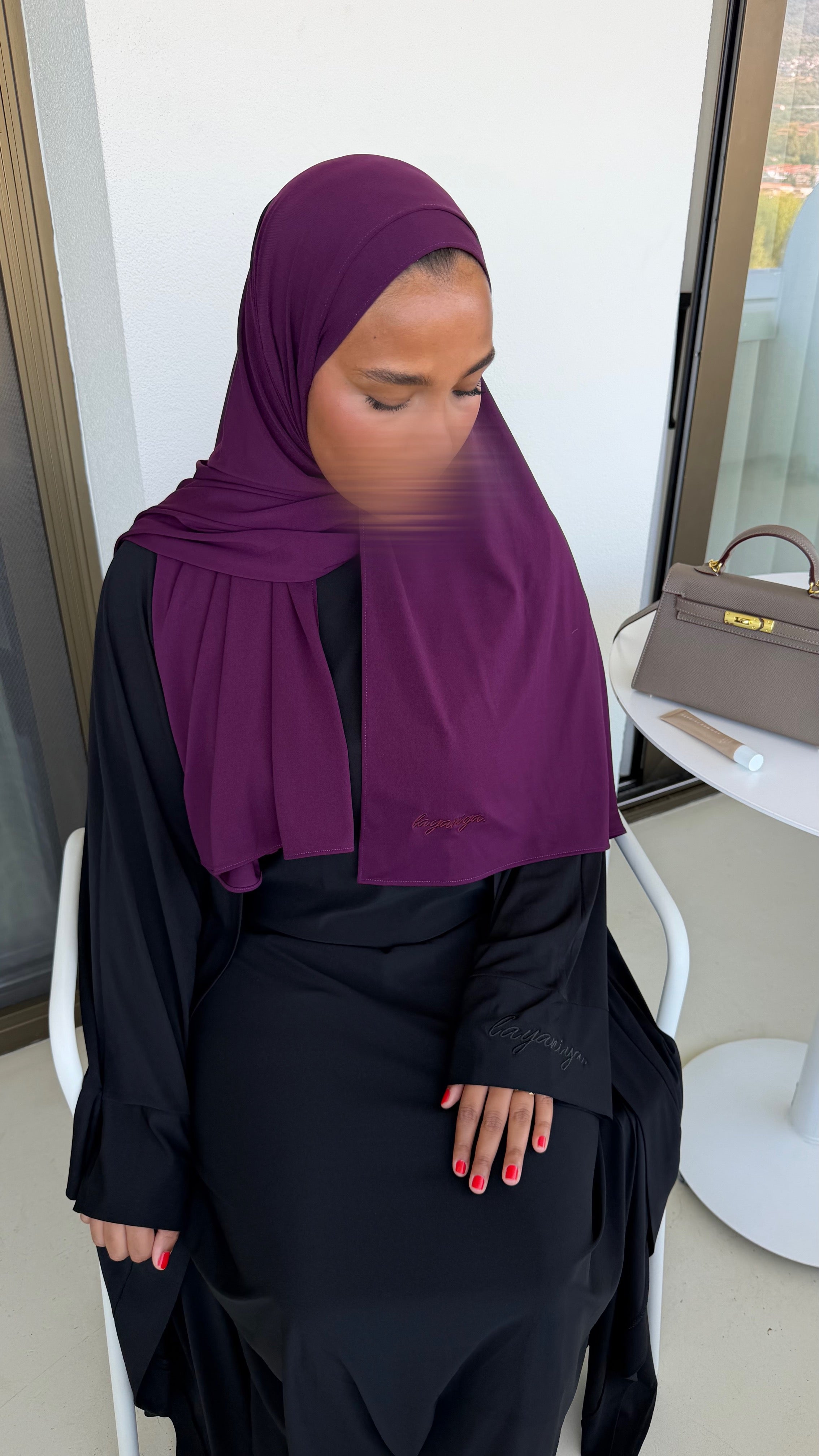 HIJAB JERSEY PREMIUM • PRUNE