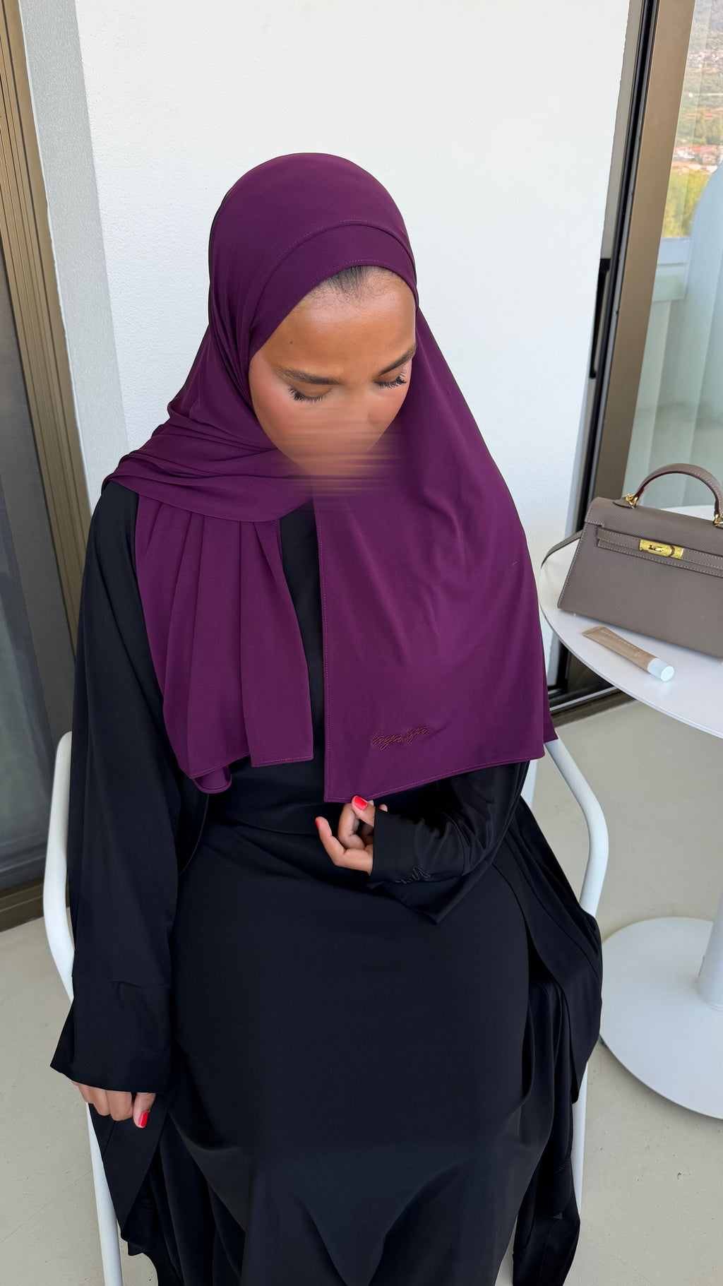 HIJAB JERSEY PREMIUM • PRUNE