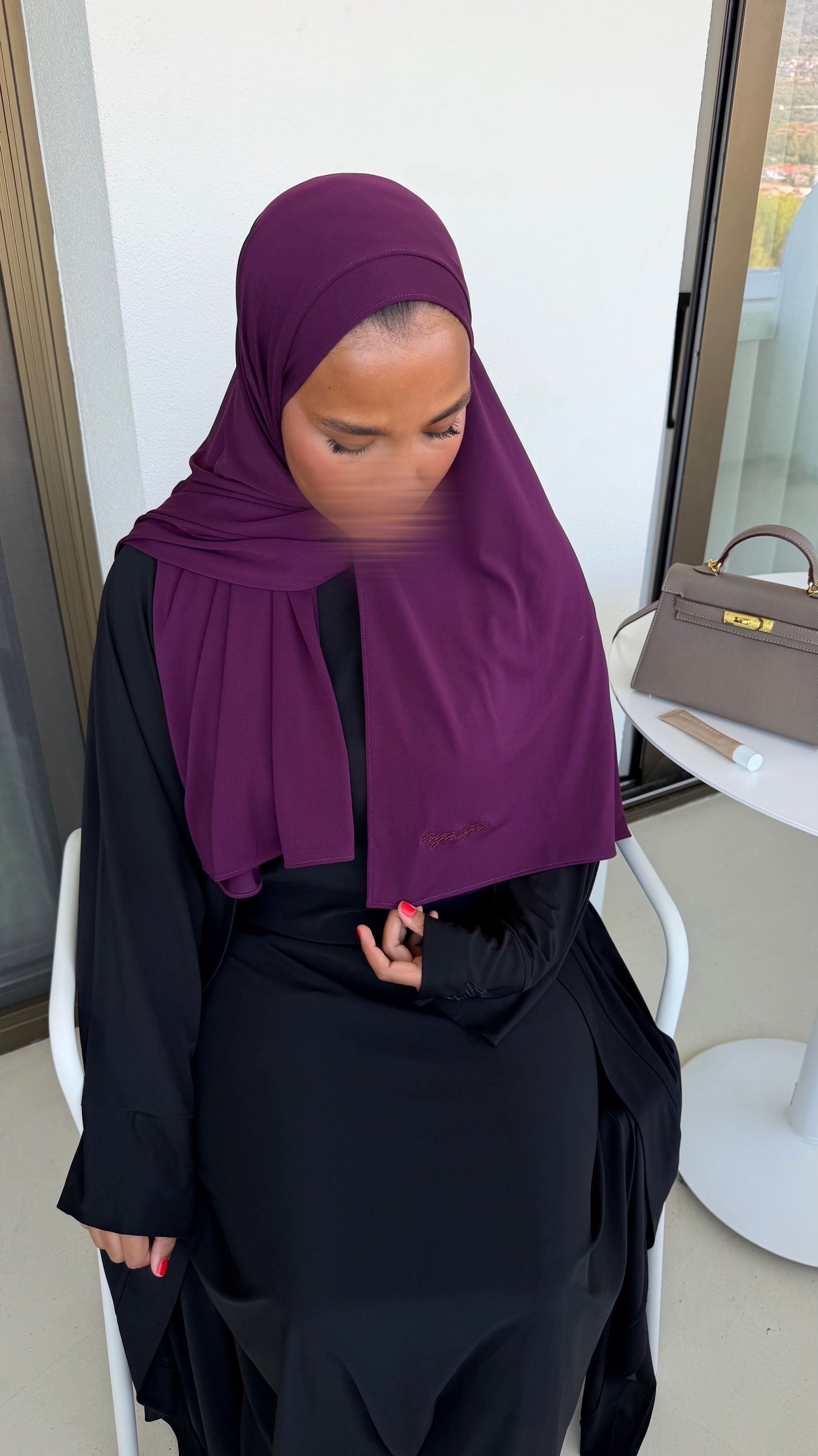 HIJAB JERSEY PREMIUM • PRUNE