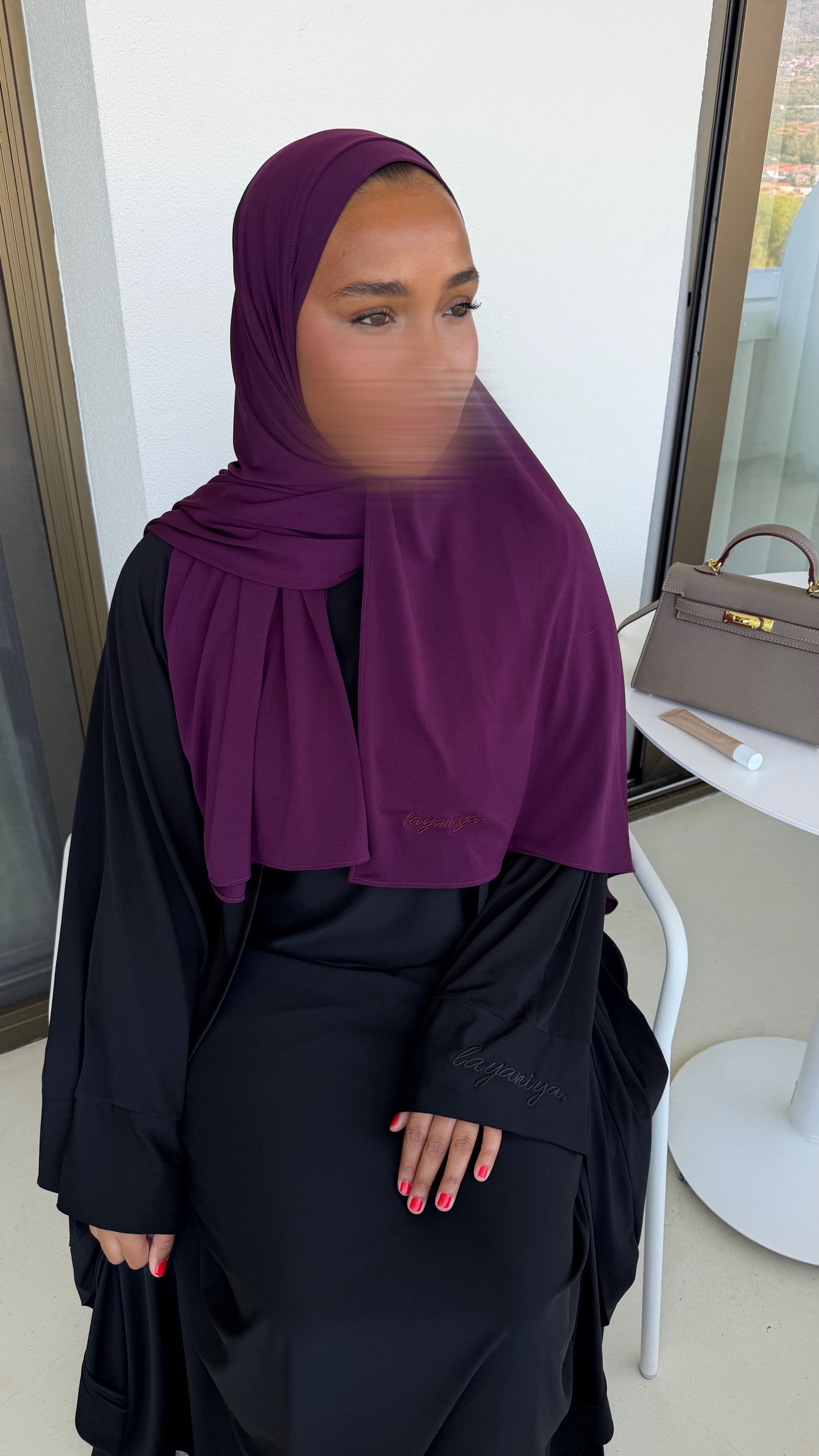 HIJAB JERSEY PREMIUM • PRUNE