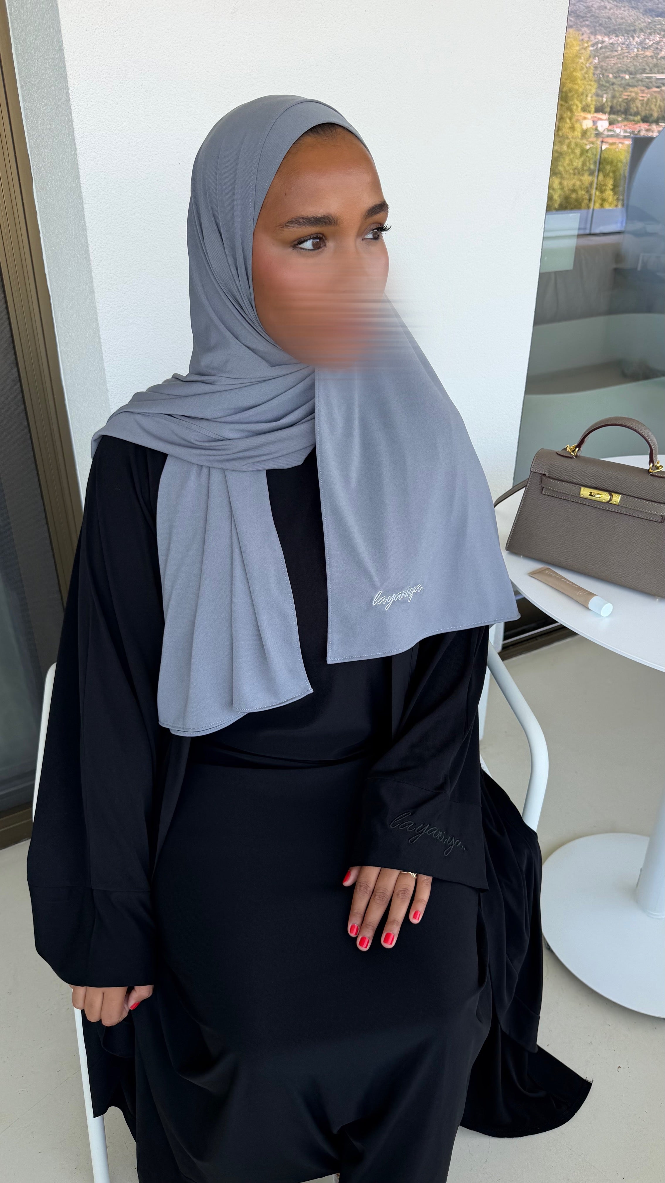 HIJAB JERSEY PREMIUM • GRIS FONCÉ