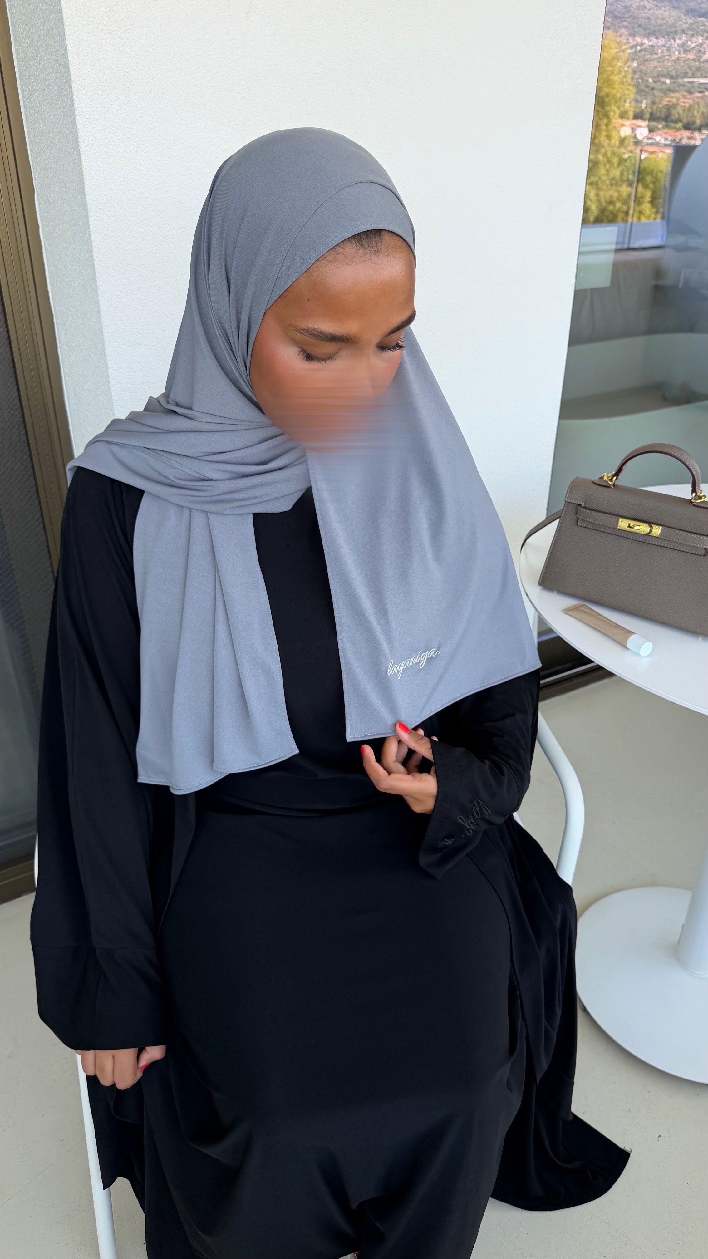 HIJAB JERSEY PREMIUM • GRIS FONCÉ