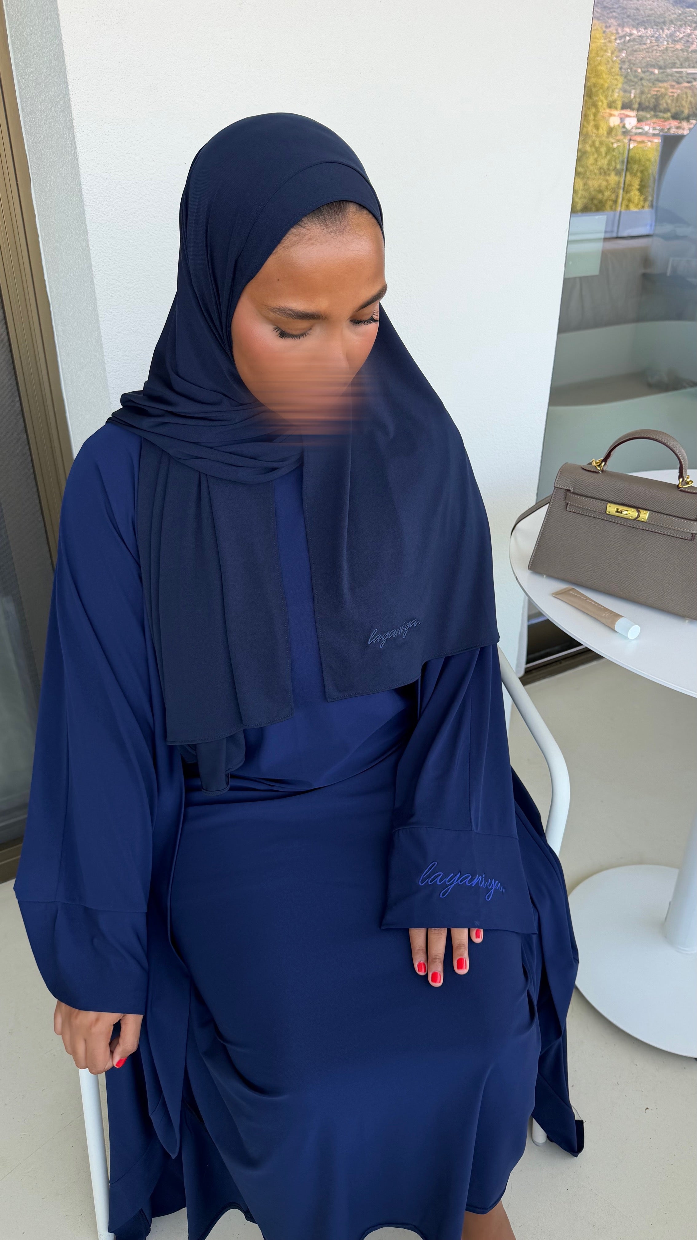 HIJAB JERSEY PREMIUM • MARINE
