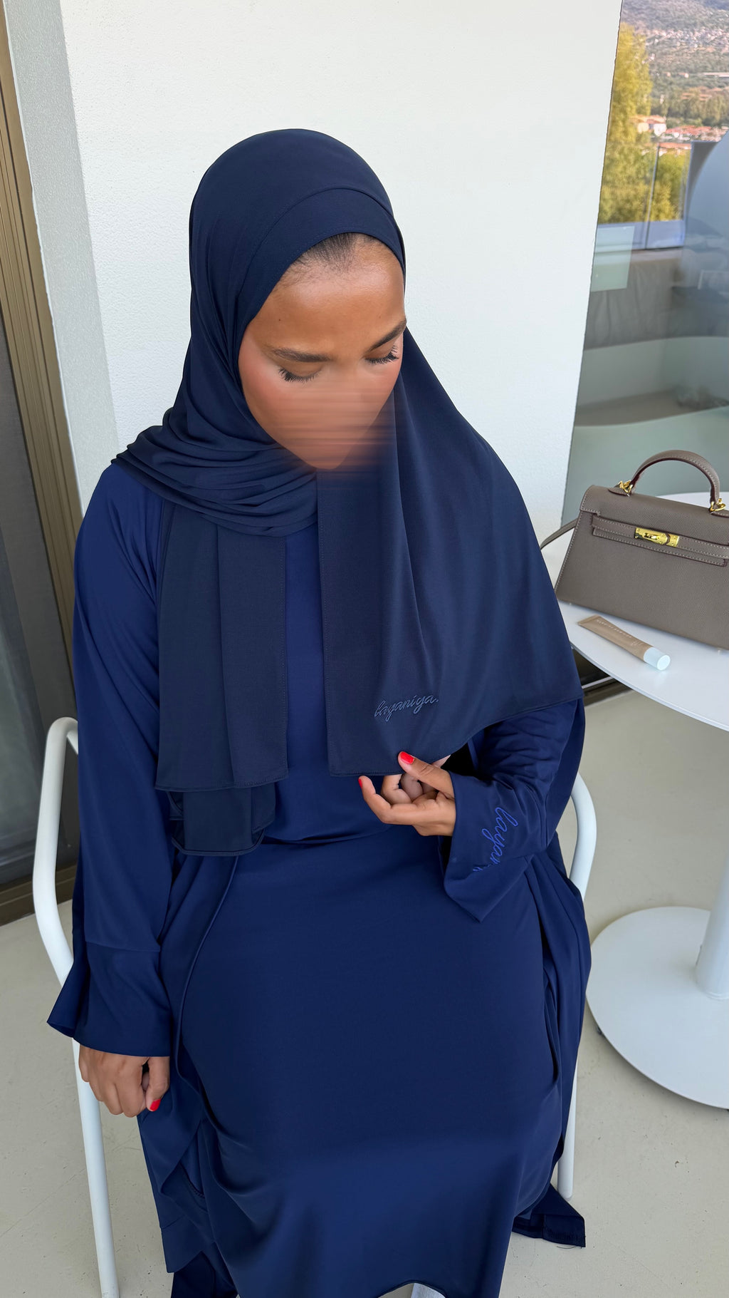 HIJAB JERSEY PREMIUM • MARINE