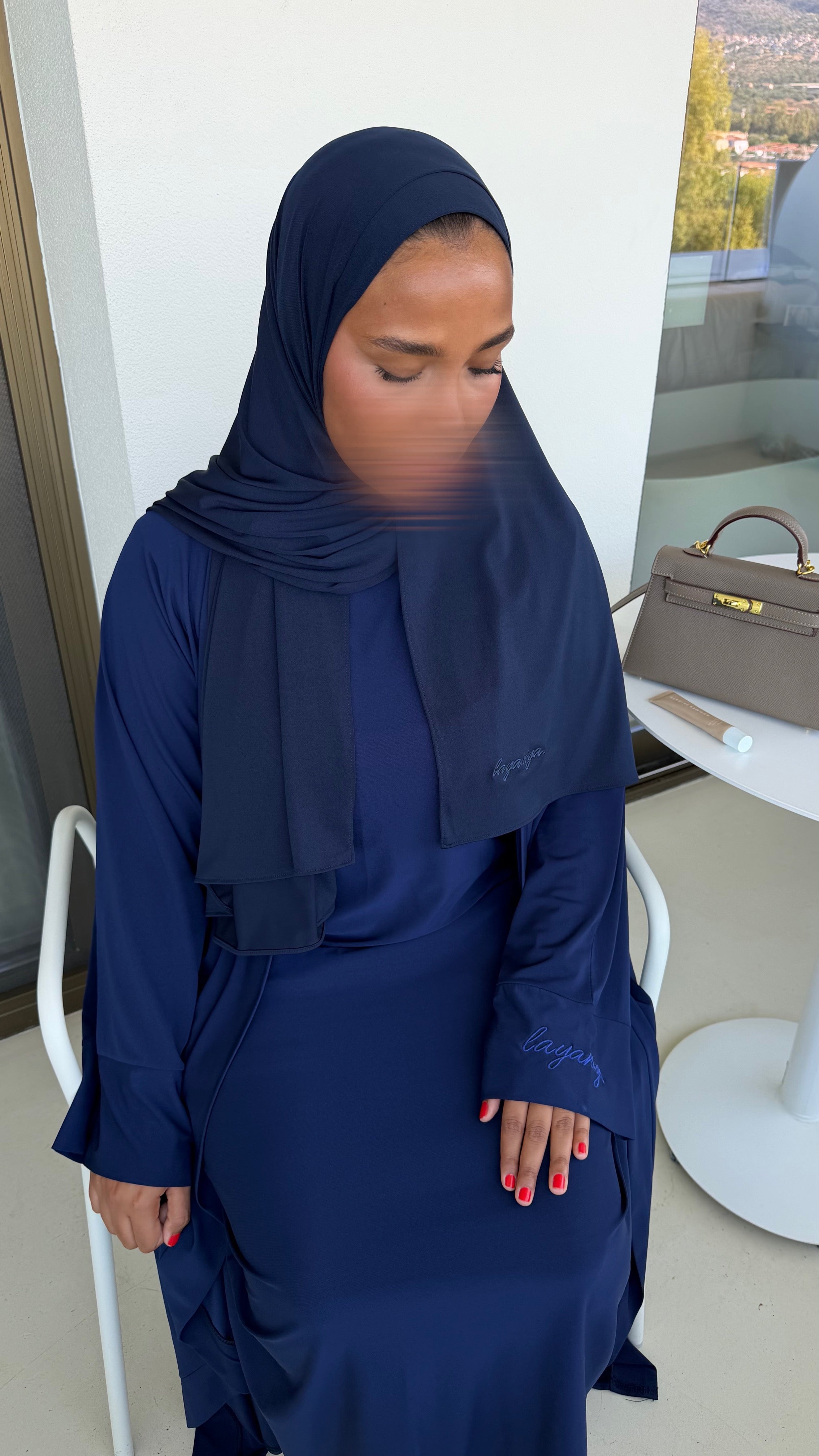 HIJAB JERSEY PREMIUM • MARINE