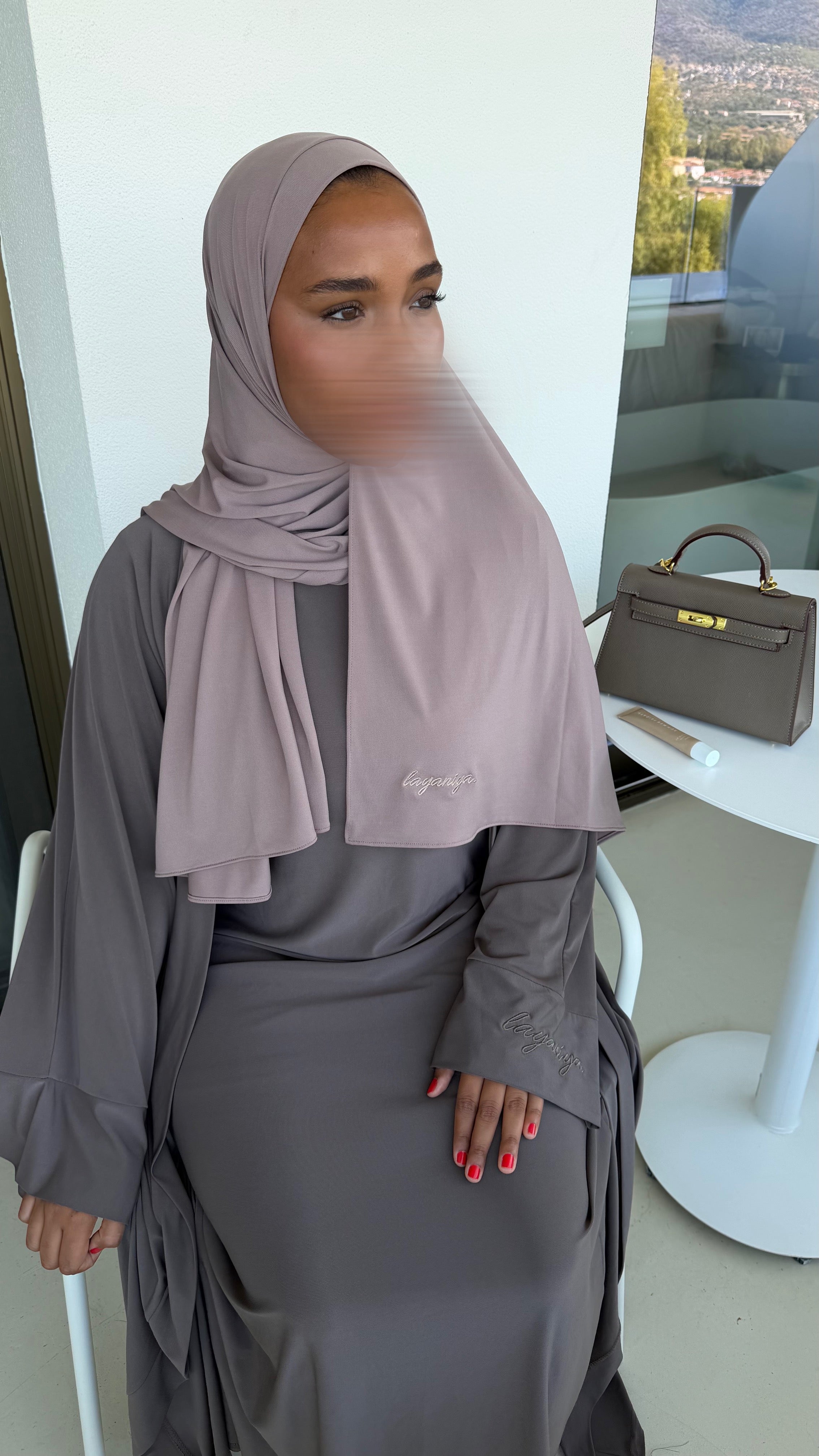 HIJAB JERSEY PREMIUM • TAUPE