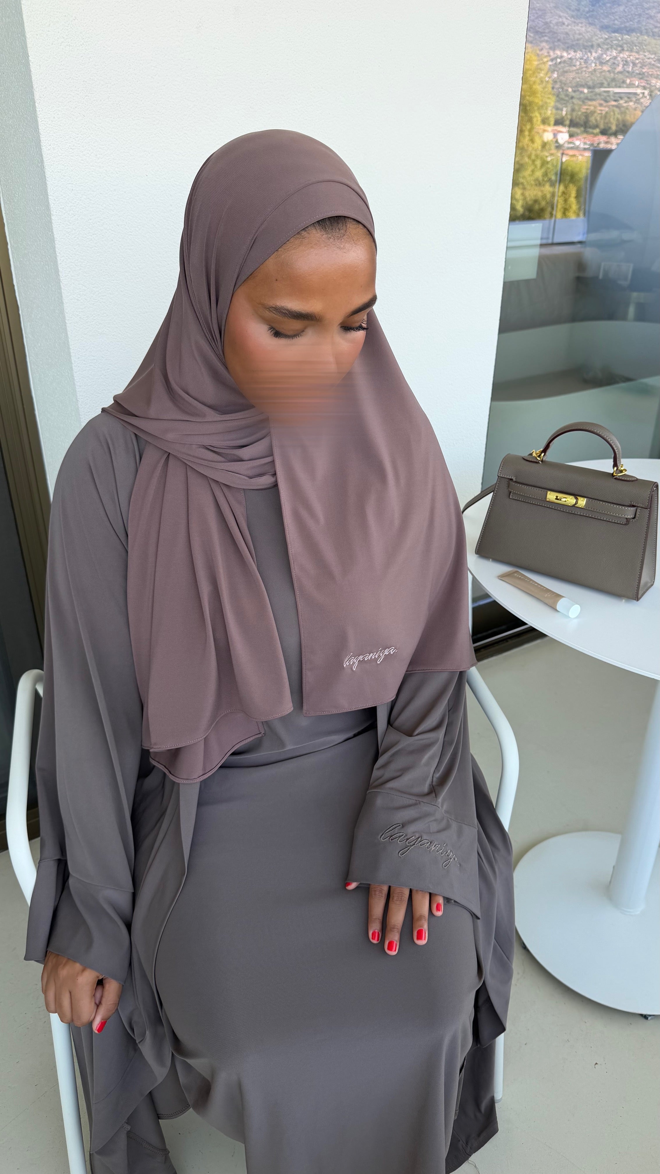 HIJAB JERSEY PREMIUM • MOCHA