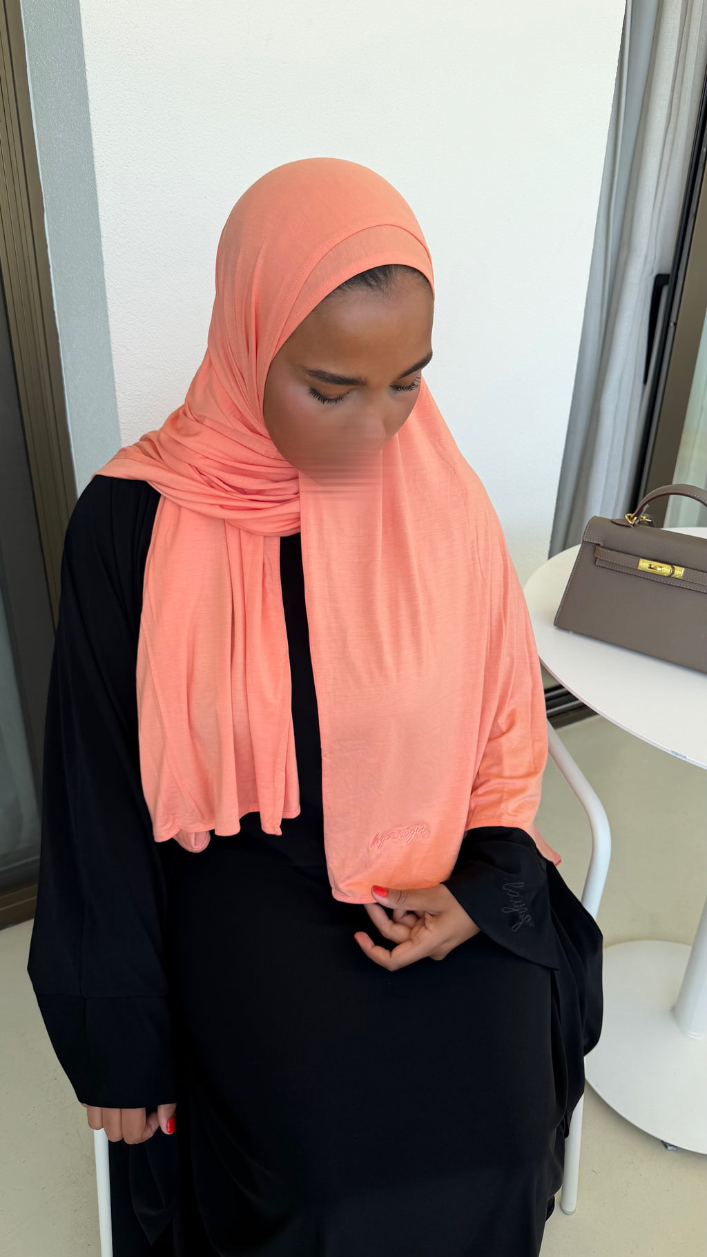 HIJAB JERSEY BAMBOO • SAUMON